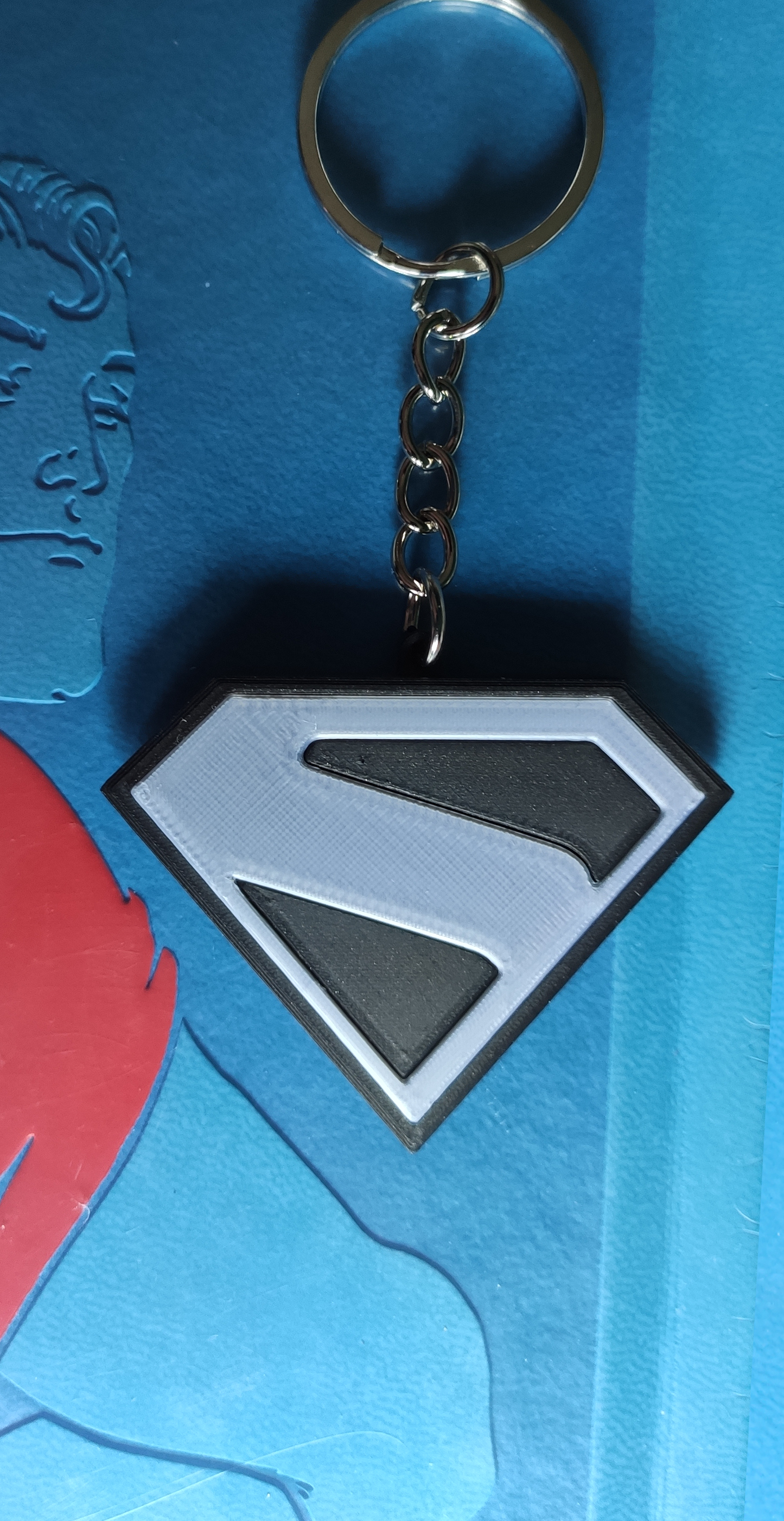 Super 2025 Silver 3D Printed Keychain