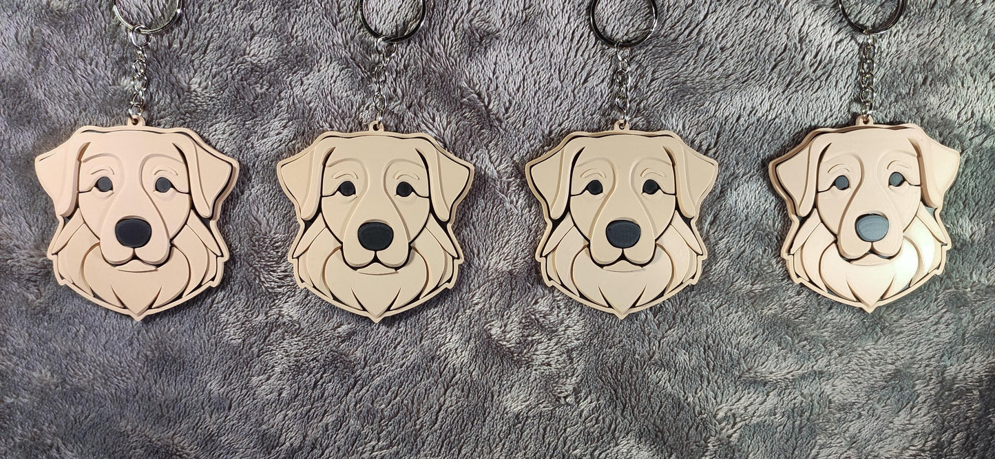 Golden Retriever 3D Printed Keychain