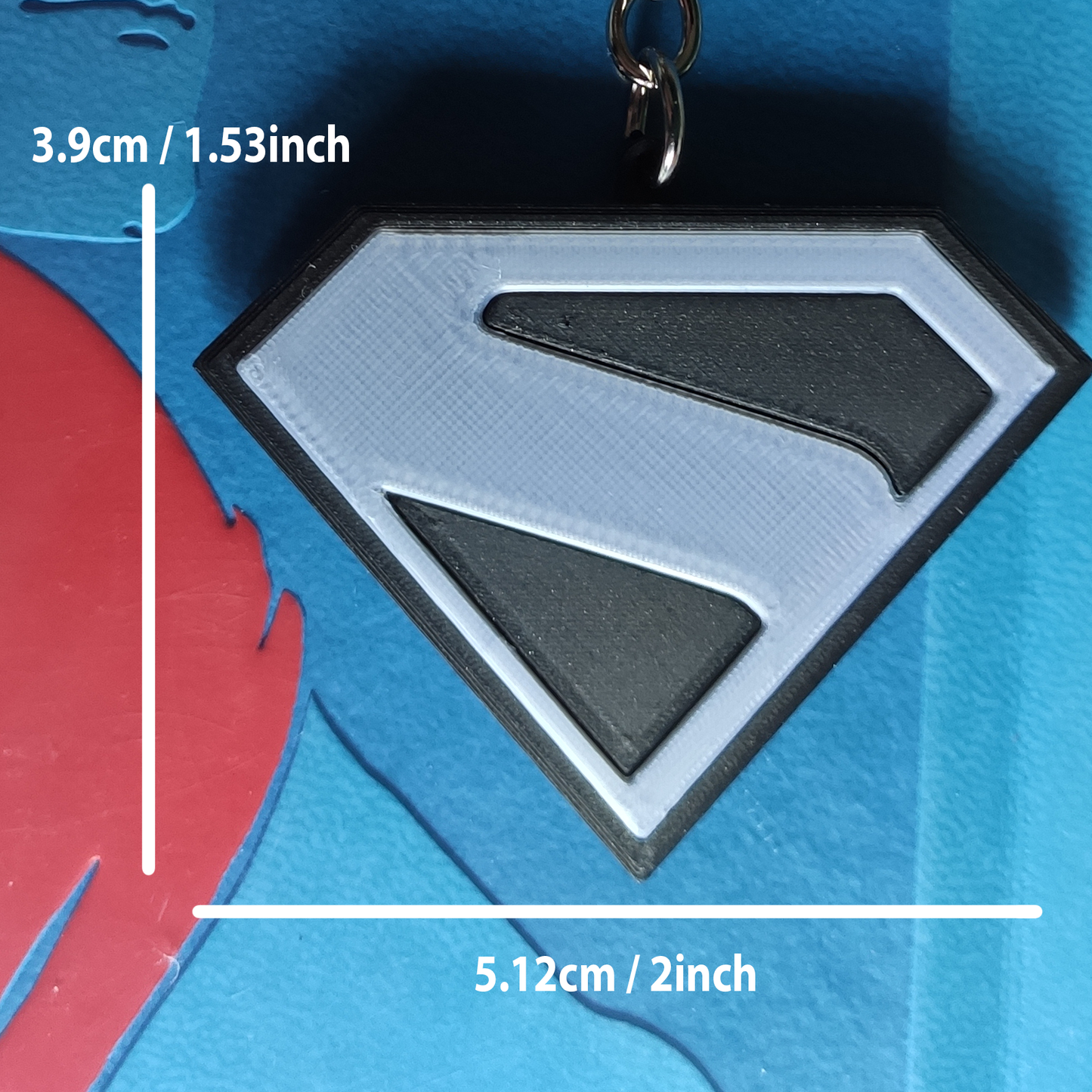 Super 2025 Silver 3D Printed Keychain