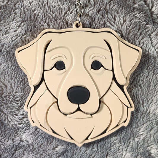 Golden Retriever 3D Printed Keychain