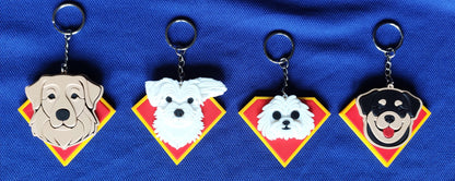 Super Pet Custom Dog 3D Printed Keychain