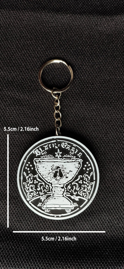 The Cult of the Black Grail Faction 3D Printed Keychain