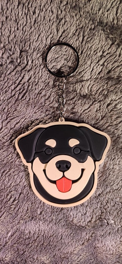 Rottweiler 3D Printed Keychain