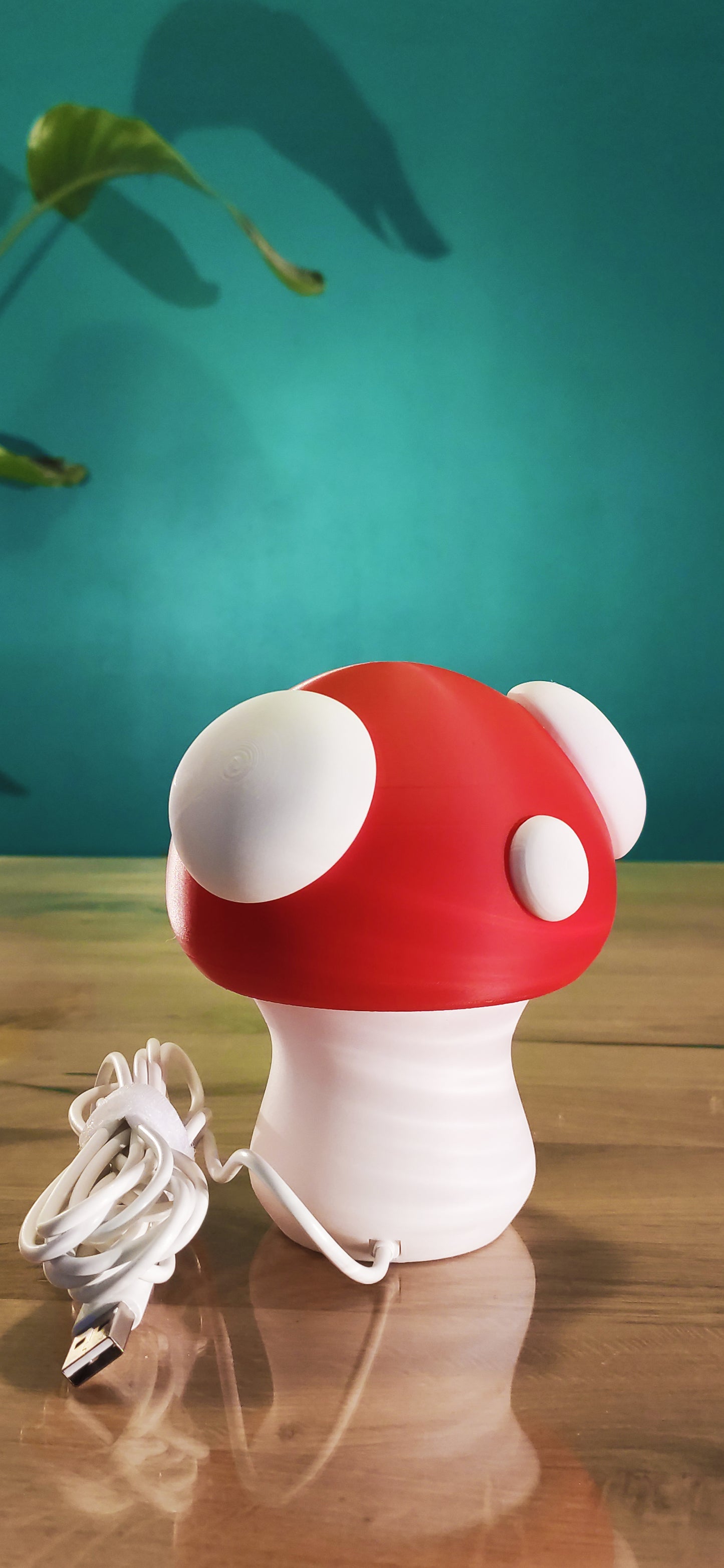 Mushroom Desk Lamp – 3D Printed USB LED Light