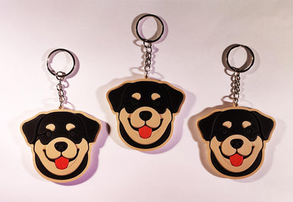 Rottweiler 3D Printed Keychain